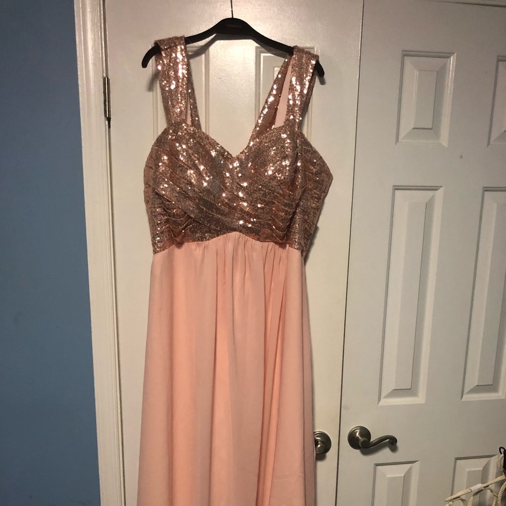 Rose Gold Sequin Gown